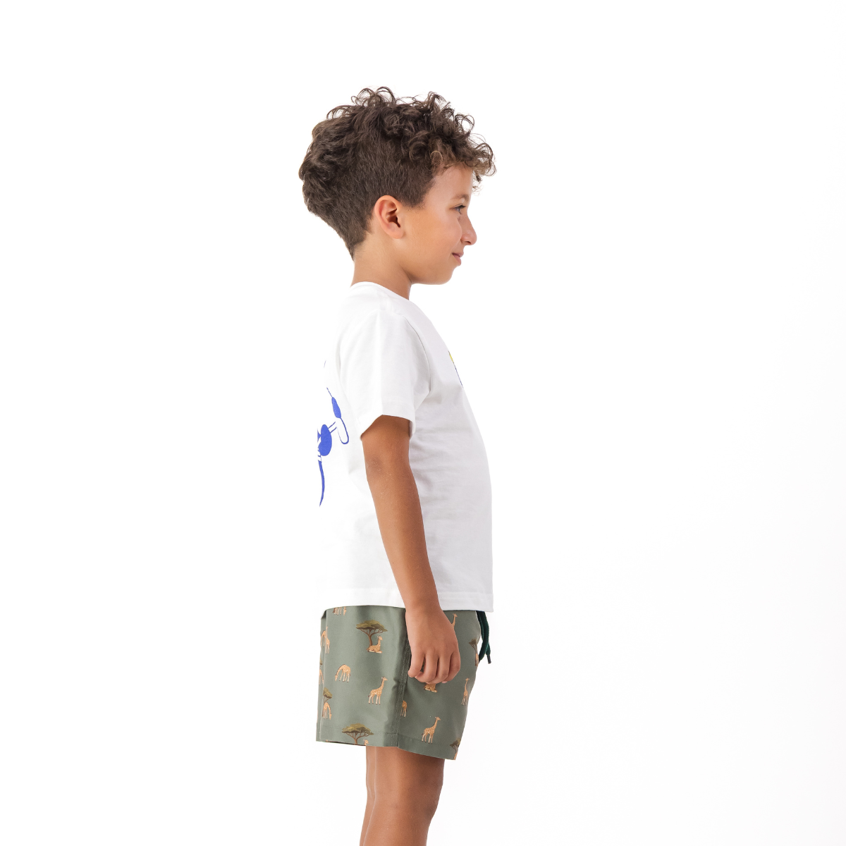 Kids Swim Shorts | Giraffe Green
