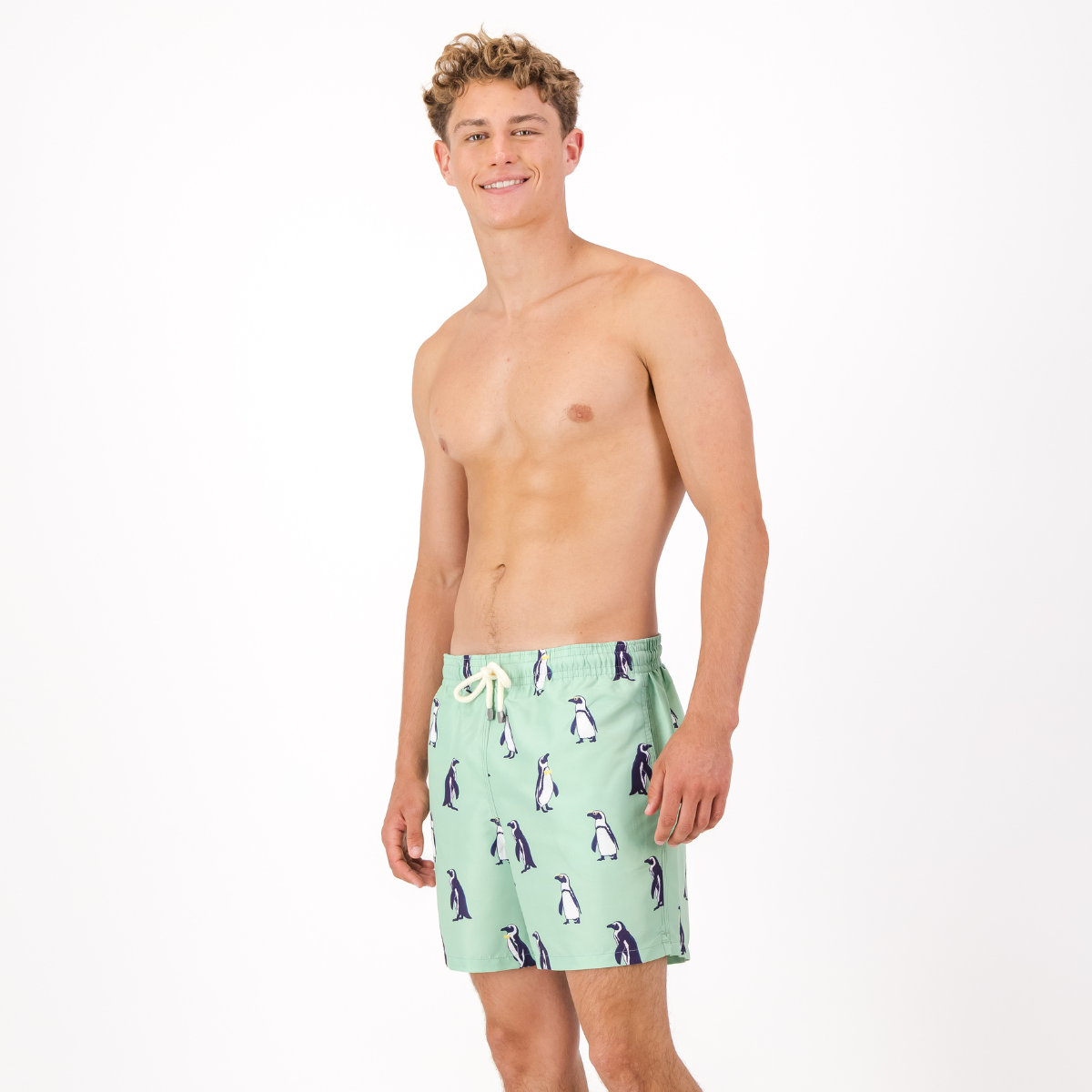 Mid Length Swim Short | Penguins Mint