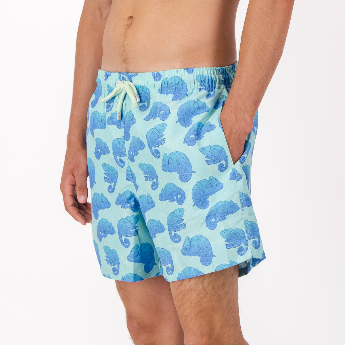 Mid Length Swim Short | Chameleon Mint