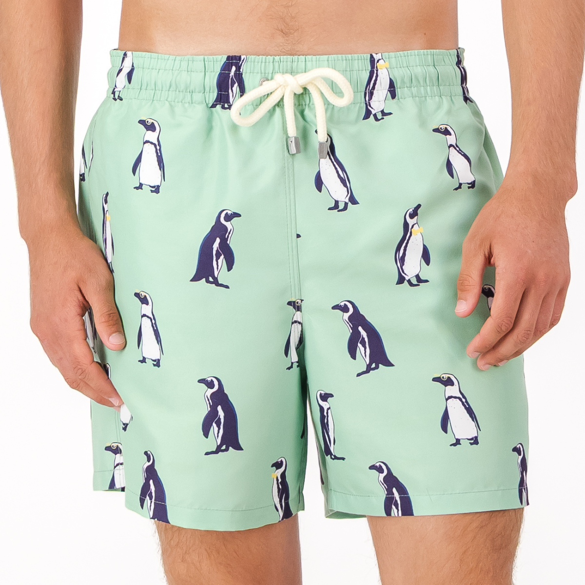Mid Length Swim Short | Penguins Mint