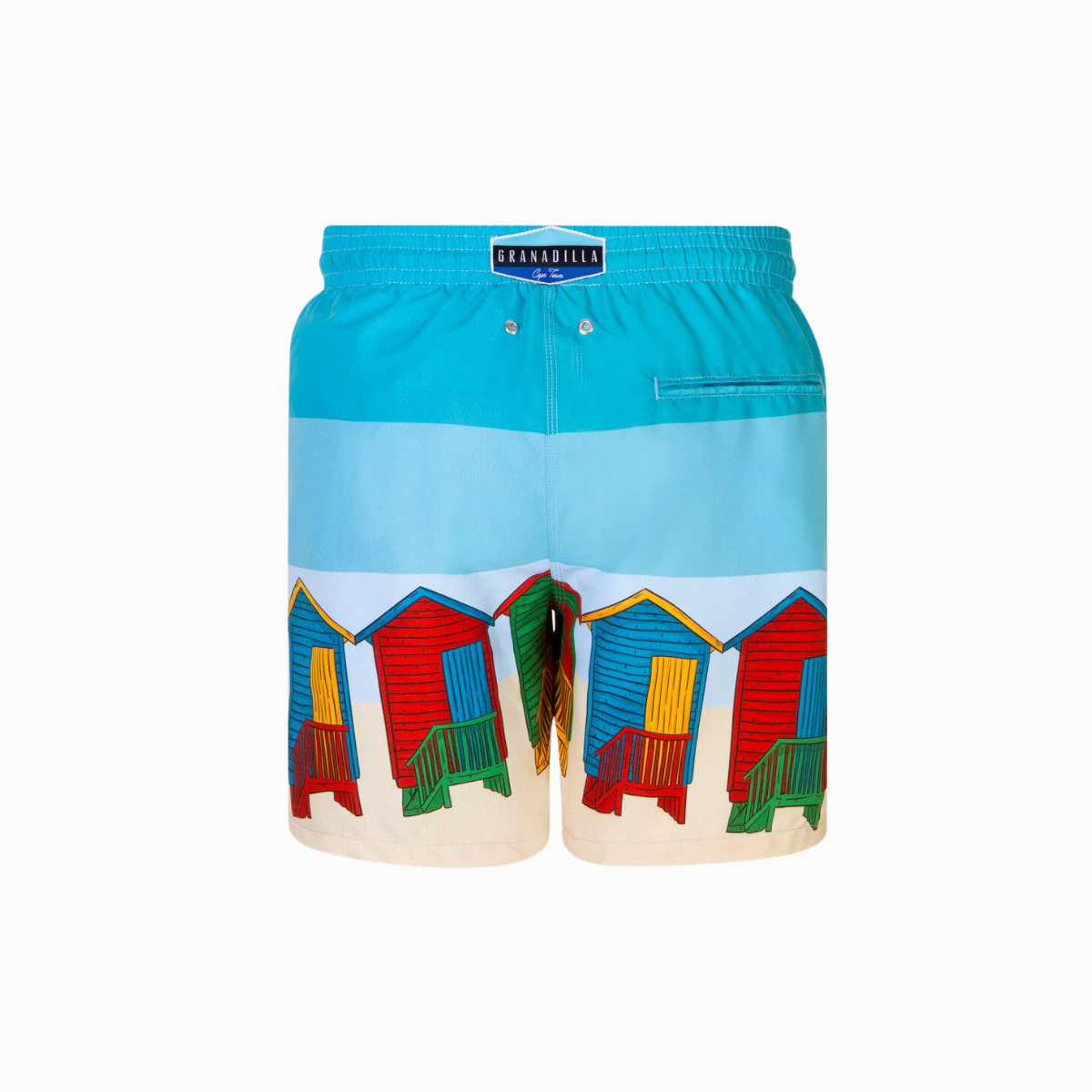Mid Length Swim Short | Muizenburg Huts Blue
