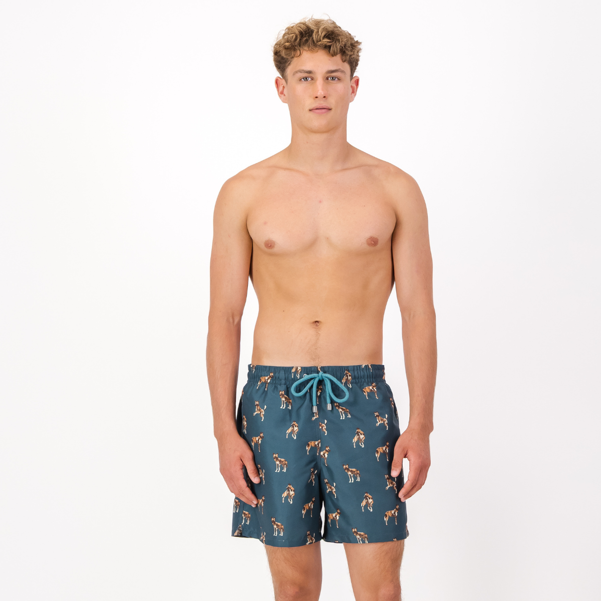 Mid Length Swim Short | Wild Dogs Teal