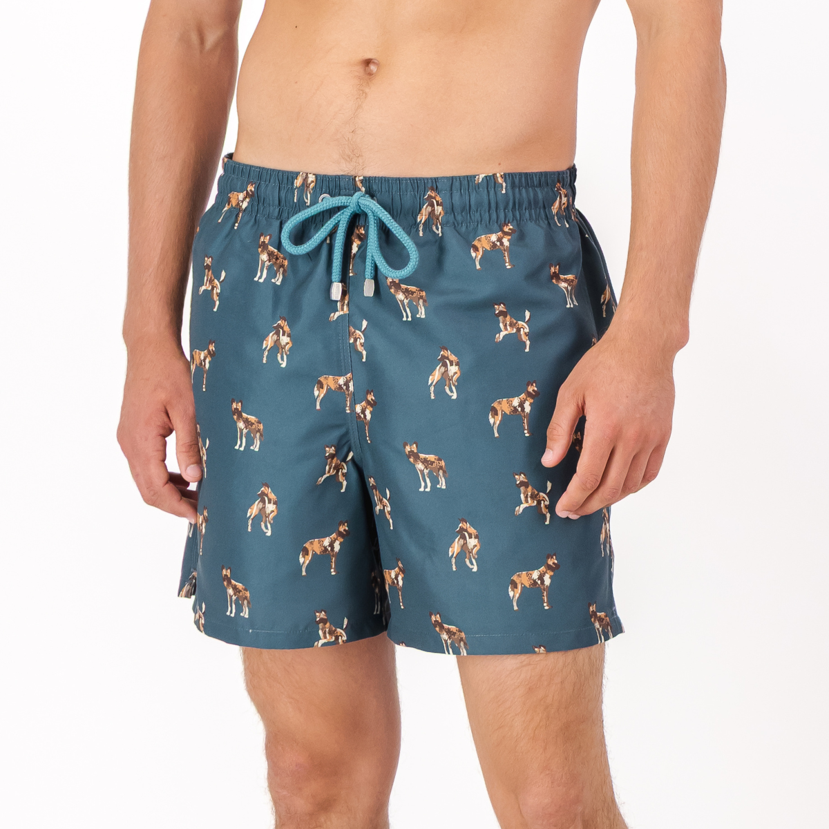 Mid Length Swim Short | Wild Dogs Teal