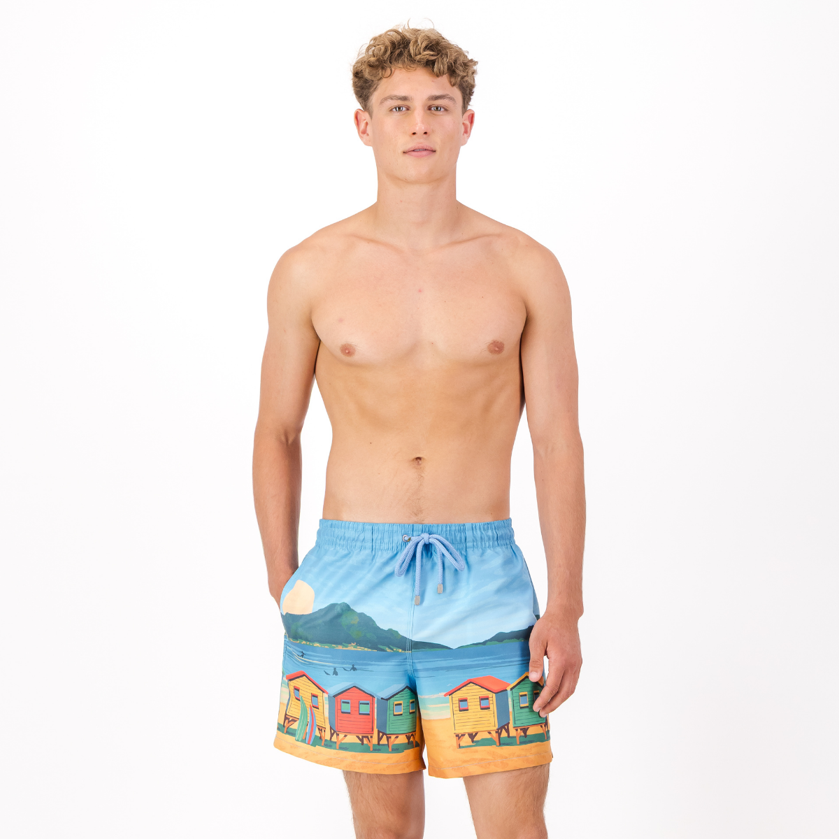 Mid Length Swim Short | Muizies Blue