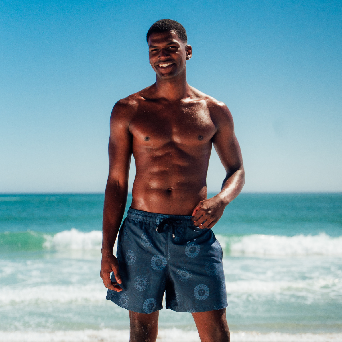 Mid Length Swim Short | Helios Sun Navy