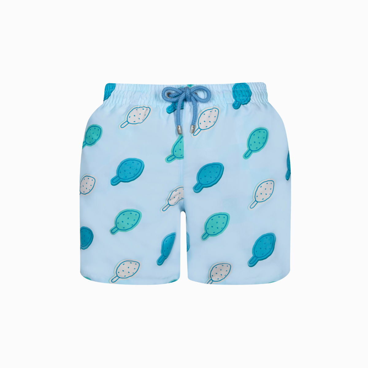 Mid Length Swim Short | Checkerboard Lolly Blue