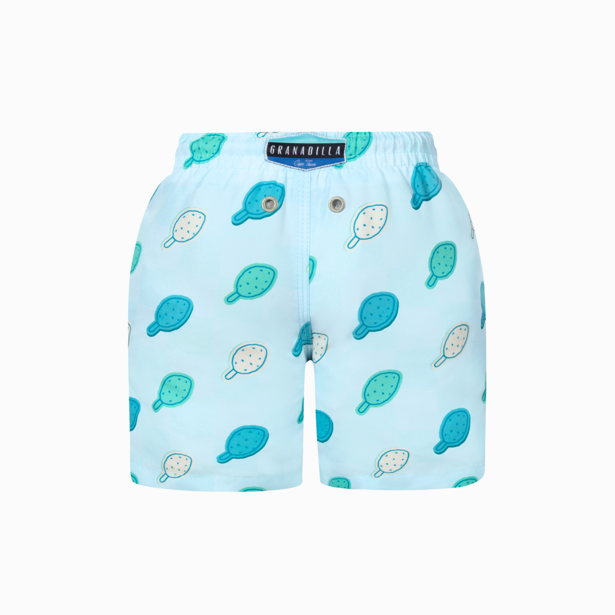 Kids Swim Shorts | Checkerboard Lolly Blue