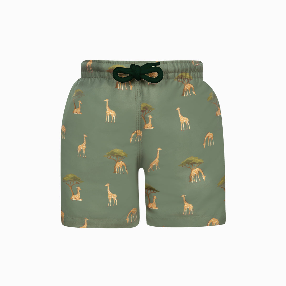 Kids Swim Shorts | Giraffe Green