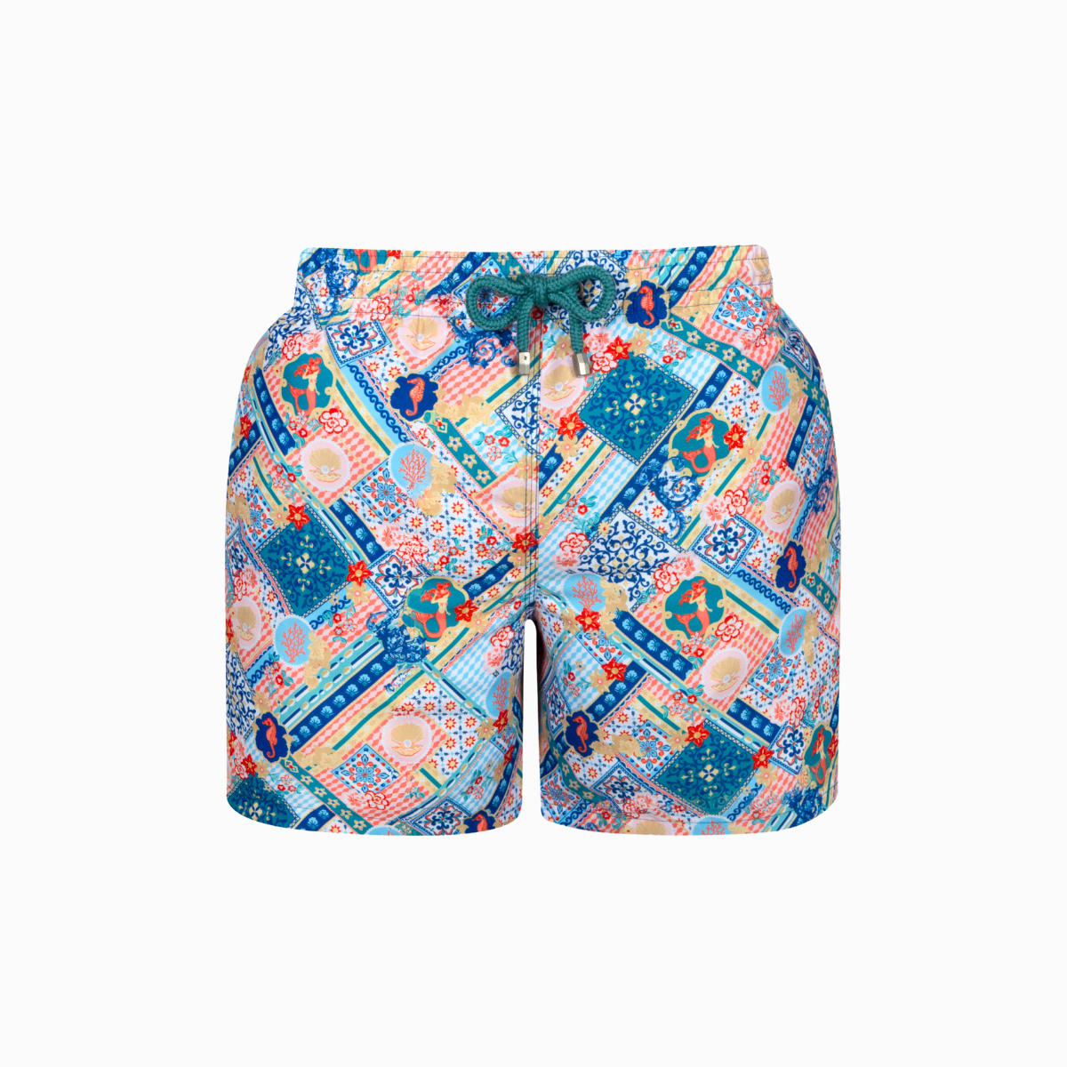 MID-LENGTH SWIM SHORTS | MERMAID MOSAIC / MULTI